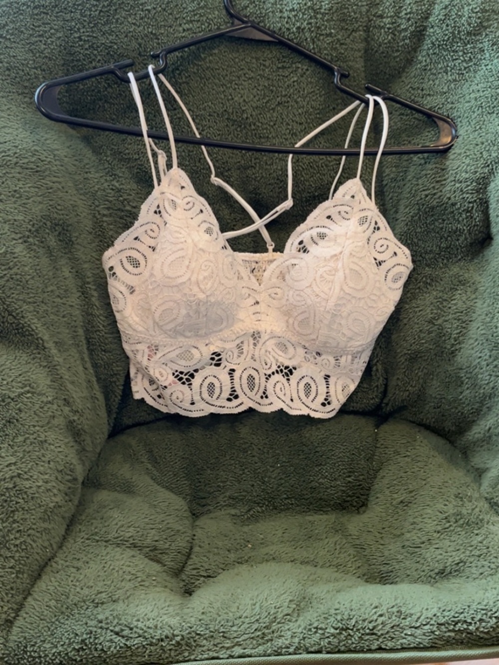 Victoria's Secret White Lace Bralette with Strappy Detail